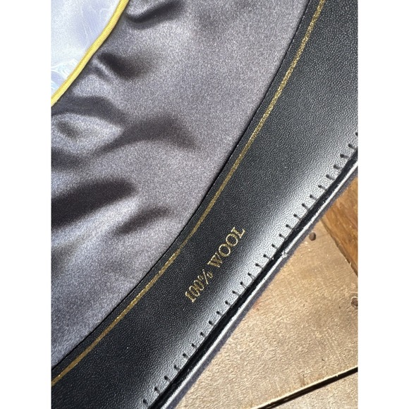 Stacy Adams Men's Large Fedora Hat Black Color 100% Wool With Feather On Side - Picture 13 of 13